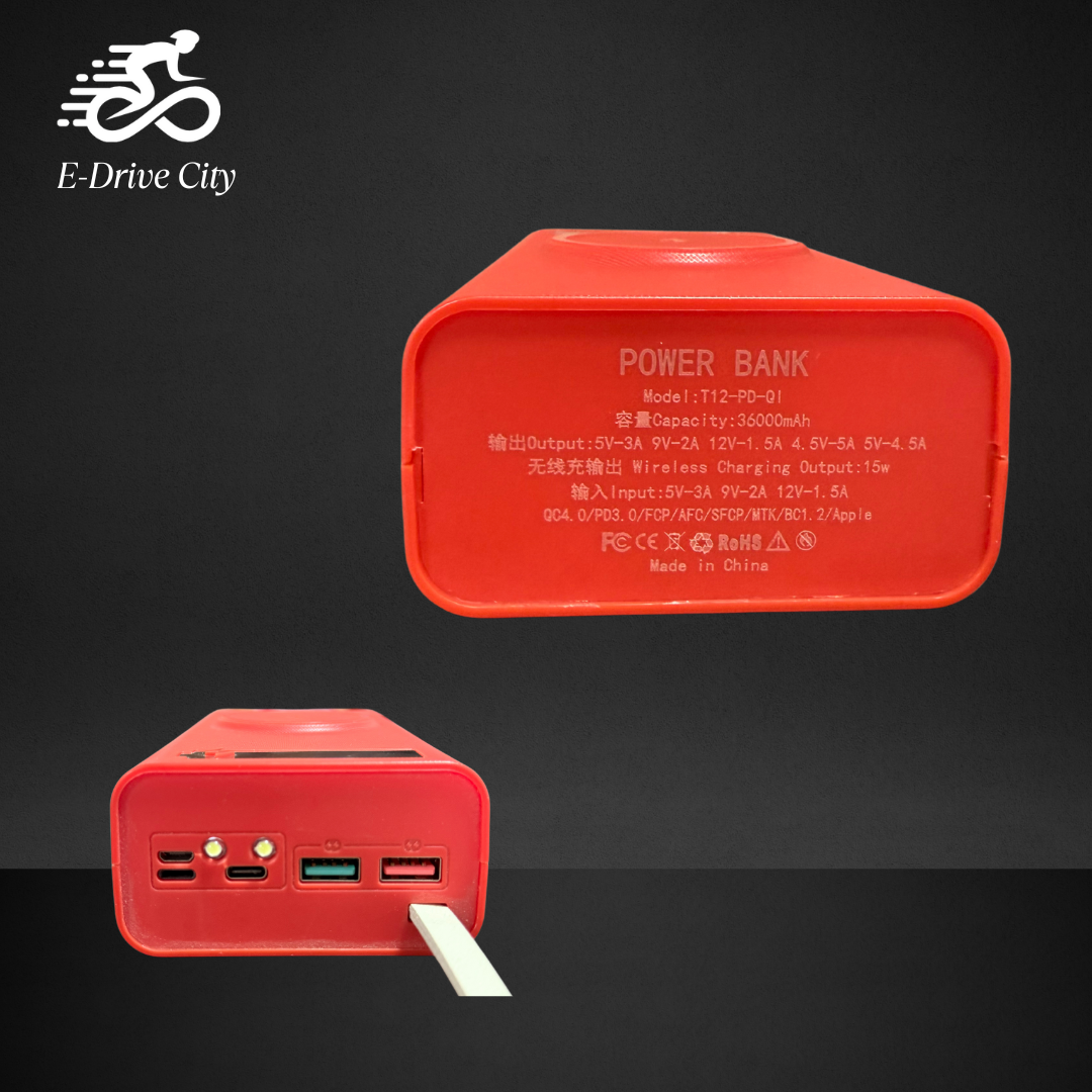 Powerbank 36000 mAh mit Schnellladung & Wireless Charging