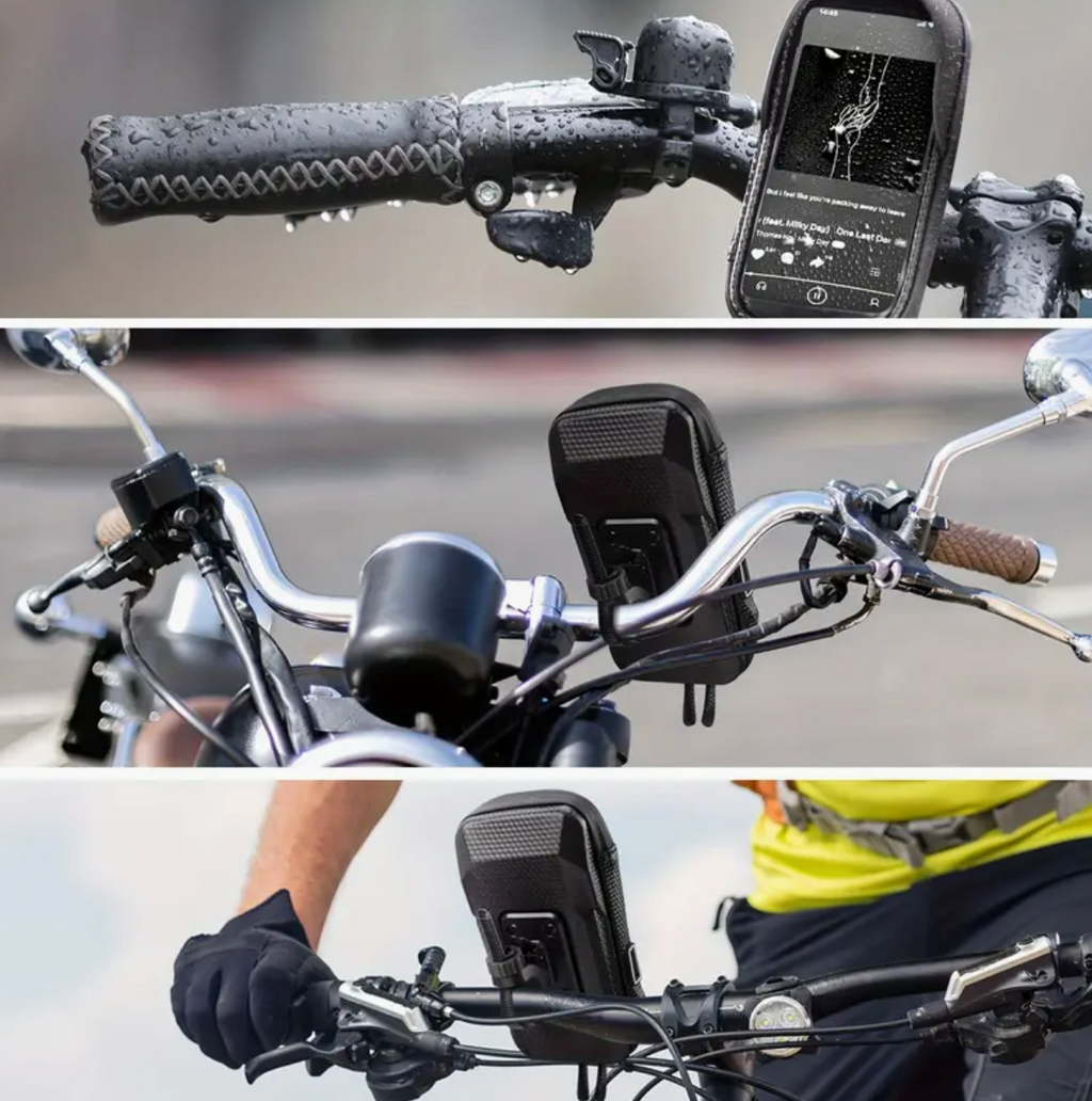 Wasserdichte Handyhalterung mit Tasche – Für E-Scooter & Fahrrad