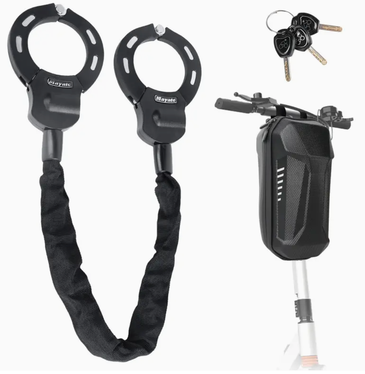 Kettenschloss mit Tasche für E-Scooter & Fahrrad