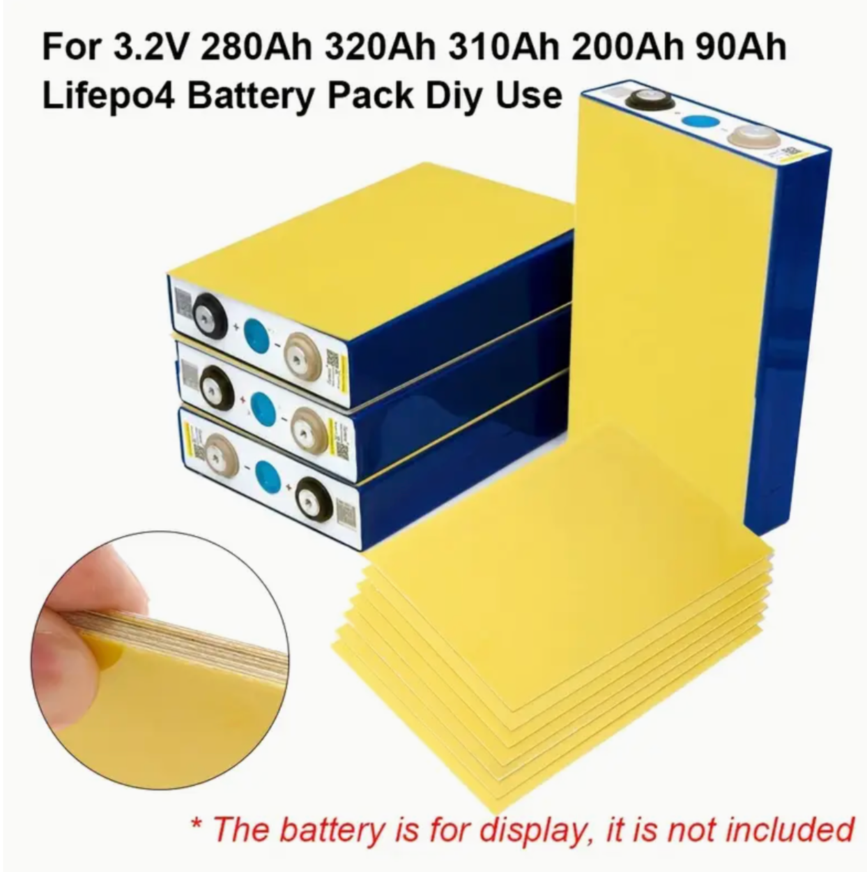 Epoxid-Isolierplatte Batterie 0.5mm  Gelb