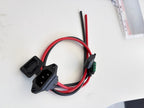 IEC C14 Einbaustecker mit Kabel, Sicherung und Schutzkappe