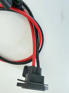 IEC C14 Einbaustecker mit Kabel, Sicherung und Schutzkappe